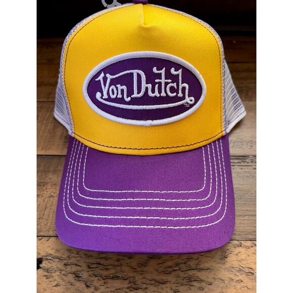 VON DUTCH Purple Gold Trucker Hat Unisex Adult NWT